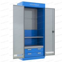 Шкаф металлический для хранения инструмента KronVuz Box 1222 в Красноярске цвет синий