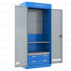Шкаф металлический для хранения инструмента KronVuz Box 1222 в Красноярске цвет синий