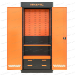 Шкаф металлический для хранения инструмента KronVuz Box 1222 в Красноярске цвет оранжевый